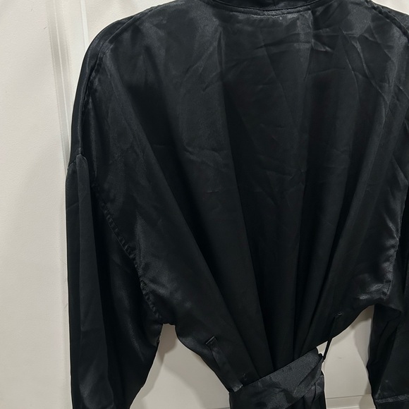 Christian Dior Monsieur Vintage Embroidered Accent Robe Black OS - Picture 8 of 8